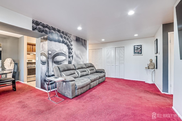 view of carpeted living room