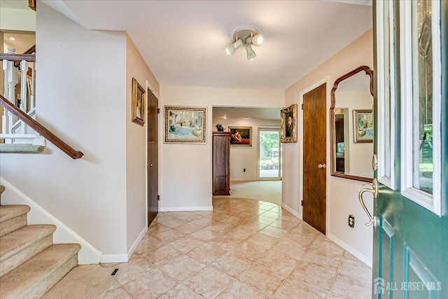 64 Annette Dr, Edison, NJ 08820 - foyer featuring stairs and light tile patterned floors