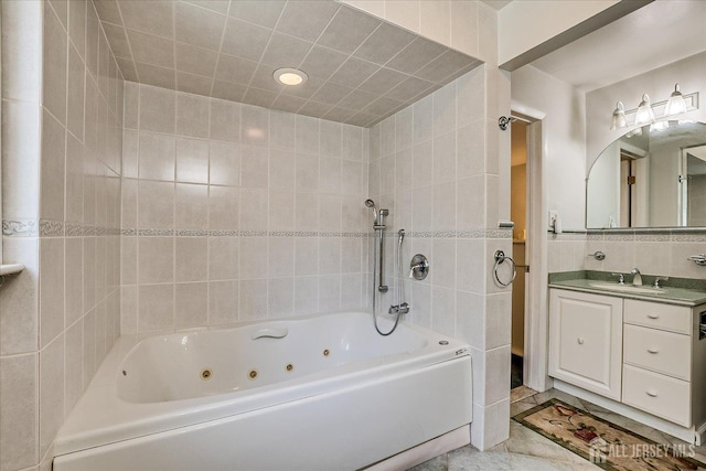 64 Annette Dr, Edison, NJ 08820 - bathroom with vanity and a combined bath / shower with jetted tub