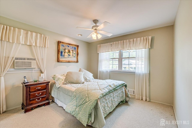 64 Annette Dr, Edison, NJ 08820 - bedroom featuring light carpet, cooling unit, and a ceiling fan