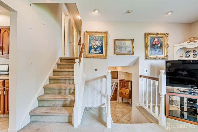 64 Annette Dr, Edison, NJ 08820 - staircase with recessed lighting
