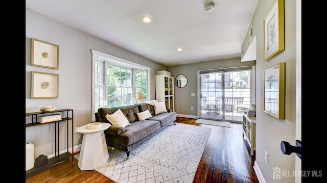 3 Mayfield Pl, Metuchen, NJ 08840 - living area with plenty of natural light, wood finished floors, and recessed lighting