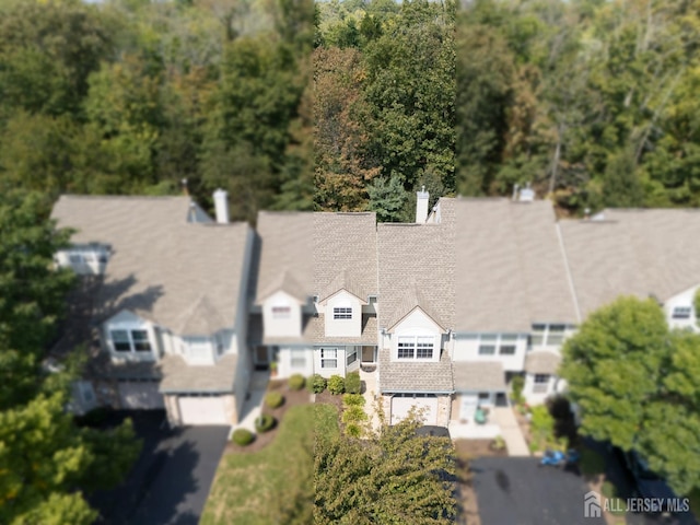 bird's eye view with a residential view