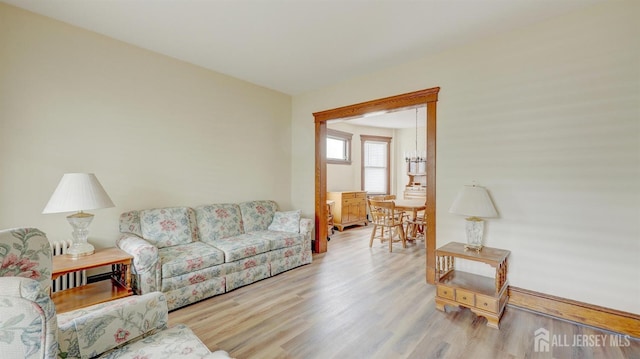 living room featuring wood finished floors
