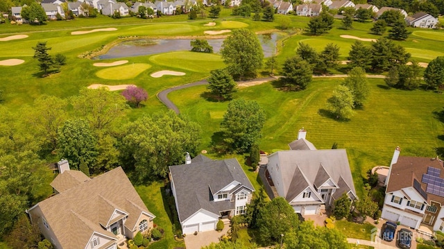 16 Baltusrol Ct, Monroe, NJ 08831 - aerial perspective of suburban area with a large body of water and a local golf course