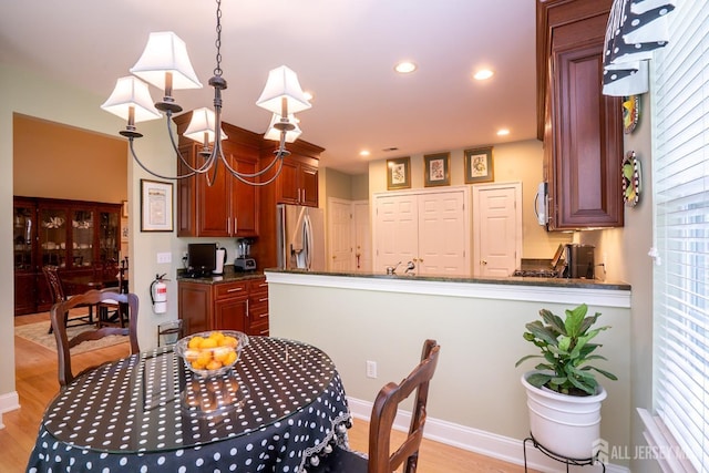16 Baltusrol Ct, Monroe, NJ 08831 - dining room featuring light wood-style flooring, recessed lighting, and baseboards