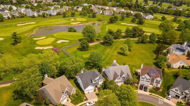 16 Baltusrol Ct, Monroe, NJ 08831 - aerial perspective of suburban area featuring a large body of water and a local golf course