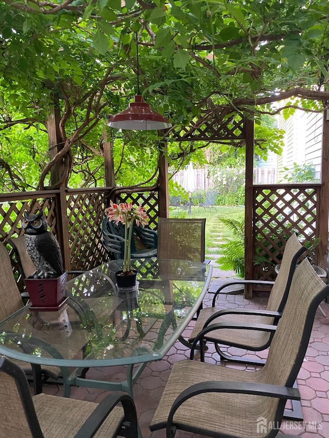 view of patio / terrace with outdoor dining space