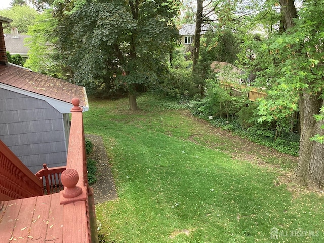 view of green lawn