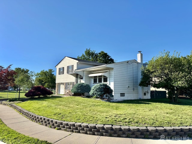 view of property exterior with a chimney