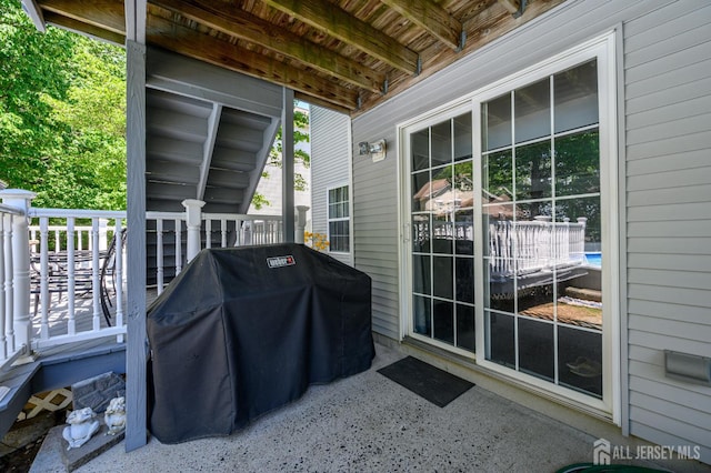 view of patio / terrace featuring grilling area