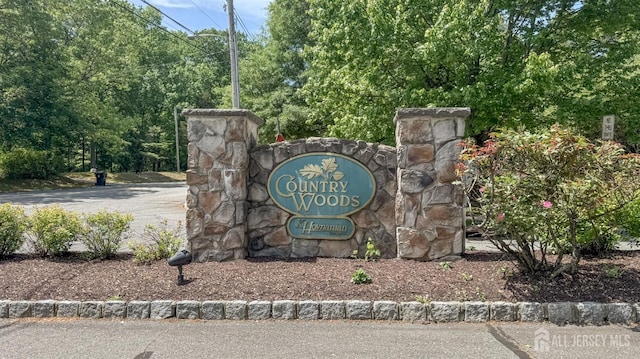 view of community sign