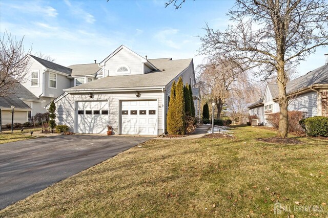 view of property exterior with a lawn