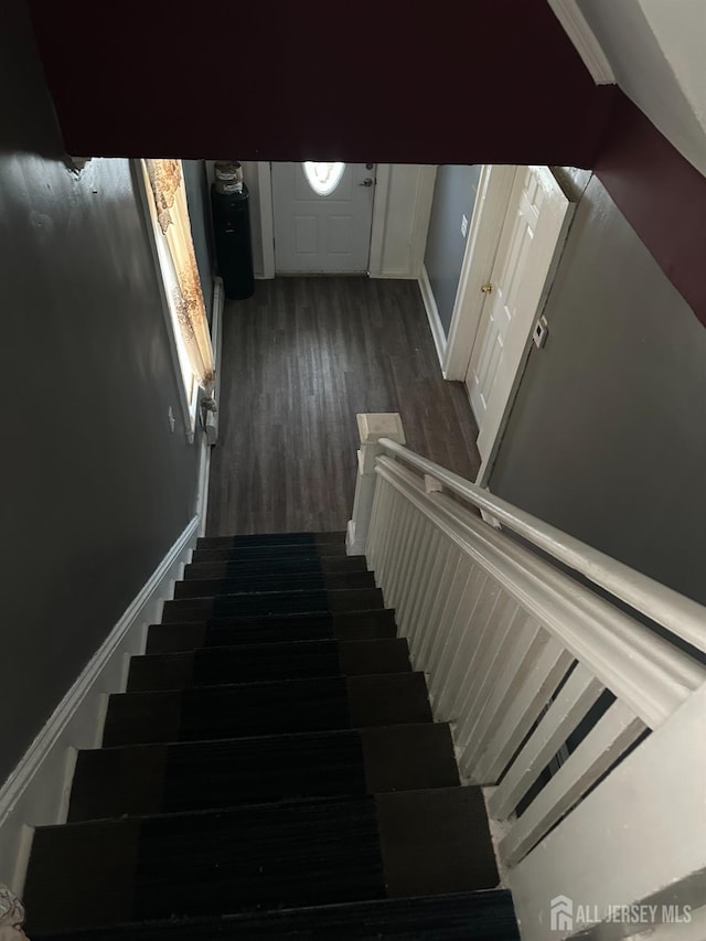 262 Hale St, New Brunswick, NJ 08901 - staircase featuring wood finished floors