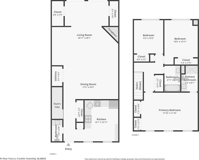 91 Pear Tree Ln, Franklin, NJ 08823 - view of property floor plan