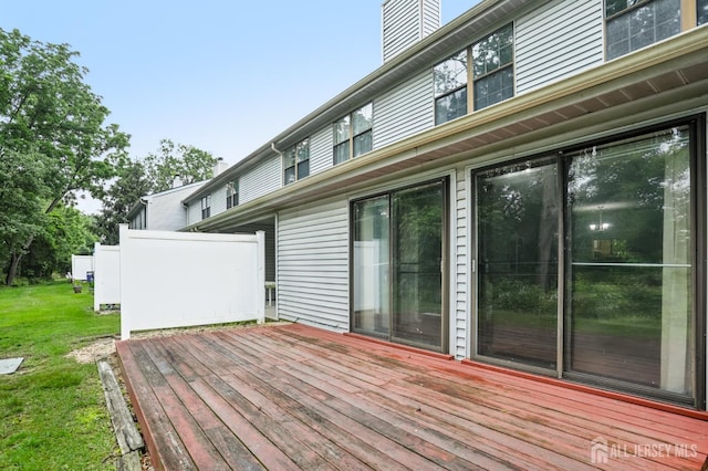 91 Pear Tree Ln, Franklin, NJ 08823 - deck featuring a yard