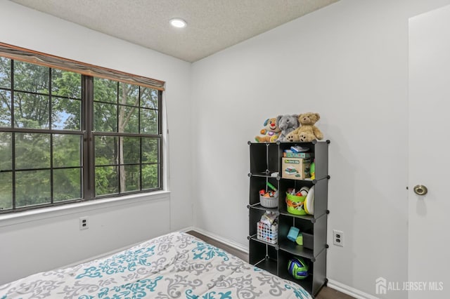 91 Pear Tree Ln, Franklin, NJ 08823 - bedroom with a textured ceiling, wood finished floors, and recessed lighting