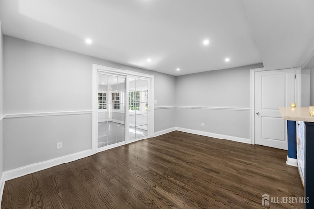 4 Arden Rd, Old Bridge, NJ 08857 - spare room featuring baseboards, dark wood finished floors, and recessed lighting