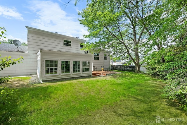 4 Arden Rd, Old Bridge, NJ 08857 - rear view of property featuring a wooden deck