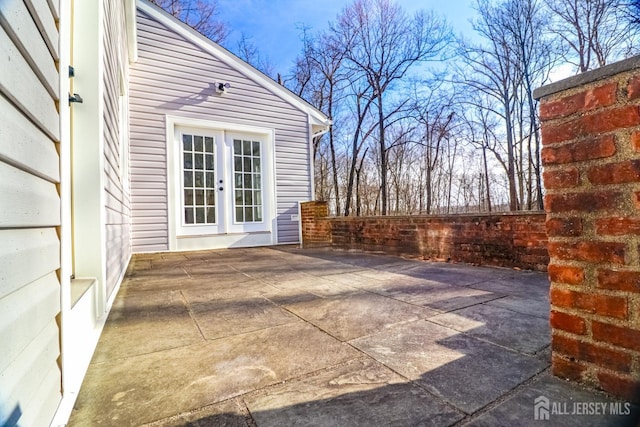 view of patio with french doors