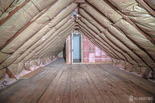 view of attic