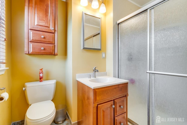24 Christopher Ave, South Brunswick, NJ 08824 - bathroom with a shower stall, toilet, and vanity