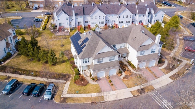 aerial view featuring a residential view