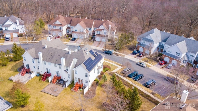 aerial view with a residential view