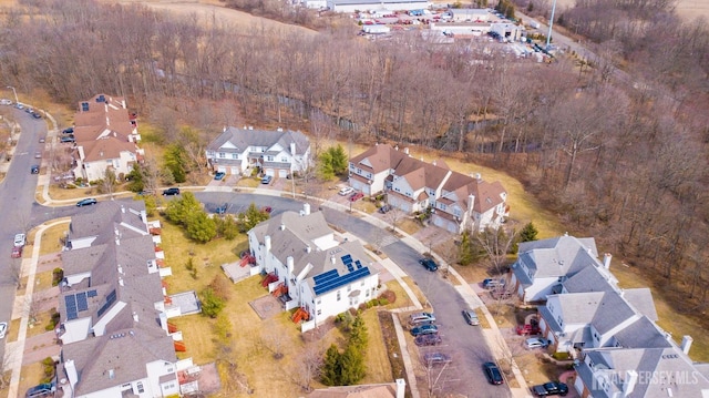 drone / aerial view with a residential view