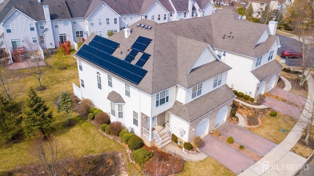 aerial view featuring a residential view