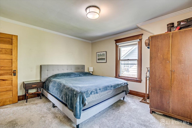 227 Lawrence Ave, Highland Park, NJ 08904 - bedroom with carpet flooring and ornamental molding