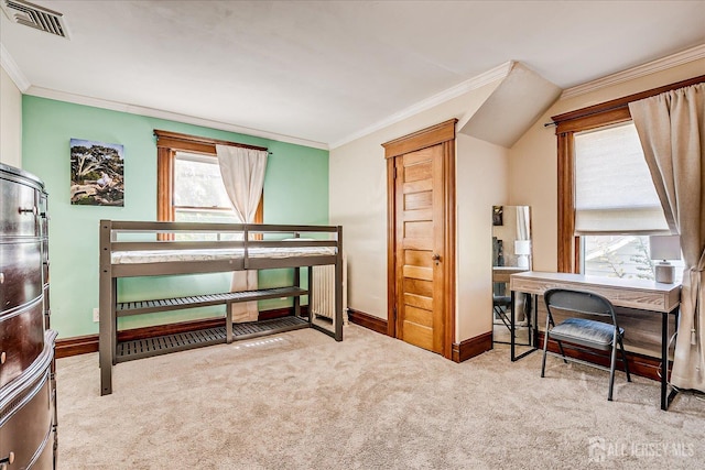 227 Lawrence Ave, Highland Park, NJ 08904 - carpeted bedroom featuring crown molding