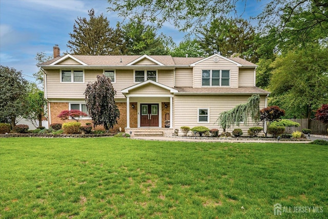 8 Renee Ct, Edison, NJ 08820 - view of front of home featuring a chimney and roof with shingles