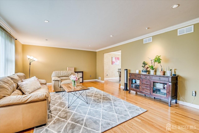 8 Renee Ct, Edison, NJ 08820 - living room with wood finished floors, crown molding, baseboards, and recessed lighting