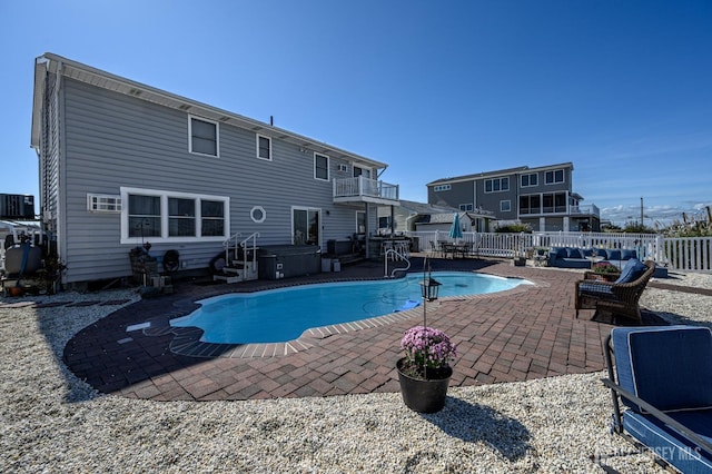 111 E Shrewsbury Dr E, Little Egg Harbor, NJ 08087 - view of swimming pool with a fenced backyard and a patio