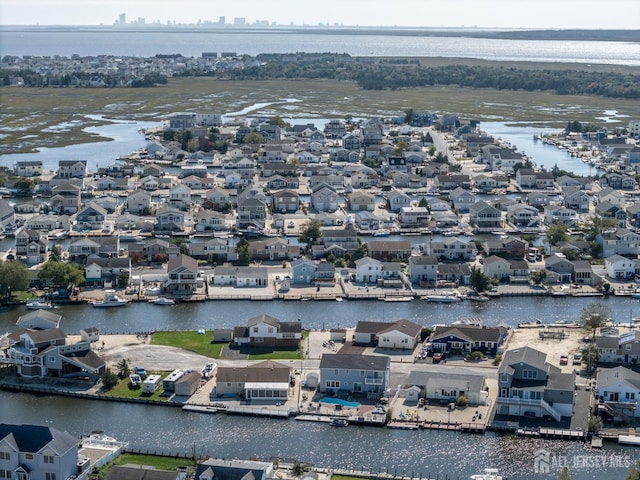 111 E Shrewsbury Dr E, Little Egg Harbor, NJ 08087 - aerial perspective of suburban area featuring a large body of water