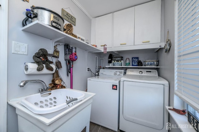 111 E Shrewsbury Dr E, Little Egg Harbor, NJ 08087 - laundry room featuring washer and clothes dryer and cabinet space