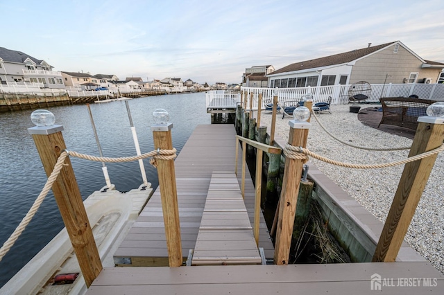 111 E Shrewsbury Dr E, Little Egg Harbor, NJ 08087 - dock area featuring a water view and a residential view