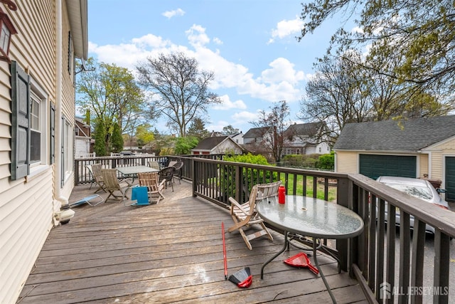 286 Easton Ave, New Brunswick, NJ 08901 - deck featuring outdoor dining space and a residential view