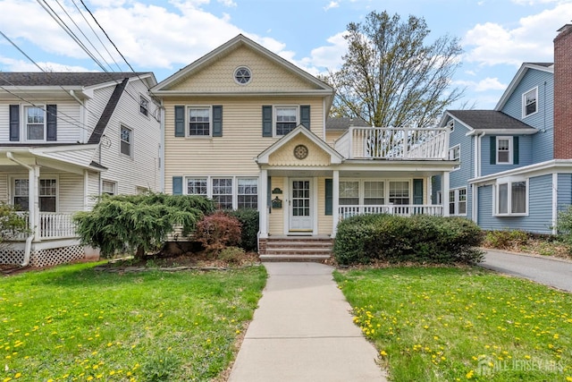 286 Easton Ave, New Brunswick, NJ 08901 - victorian home featuring a porch and a front yard