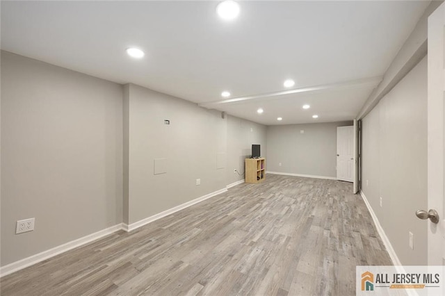 995 Old Bridge Tpke, East Brunswick, NJ 08816 - finished below grade area featuring recessed lighting and wood finished floors