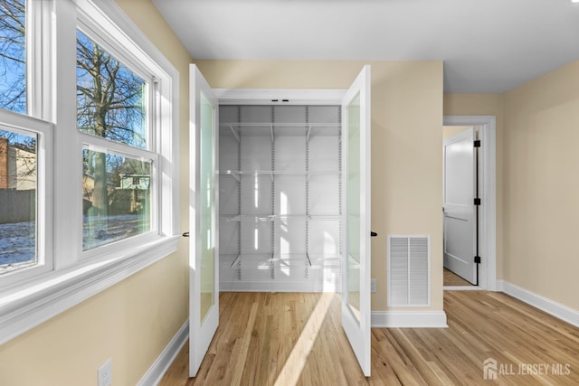 interior space with light wood-type flooring