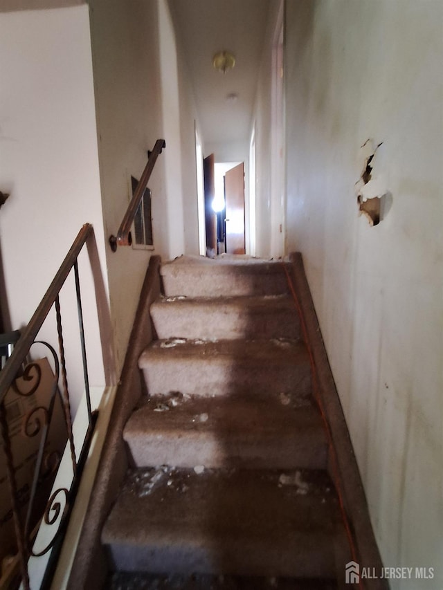view of stairway