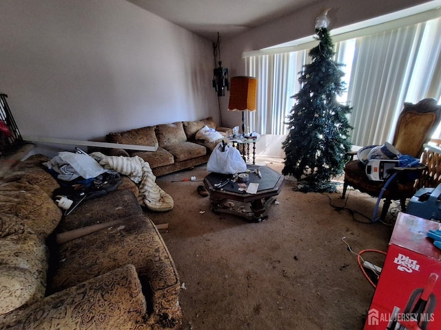 carpeted living room with plenty of natural light