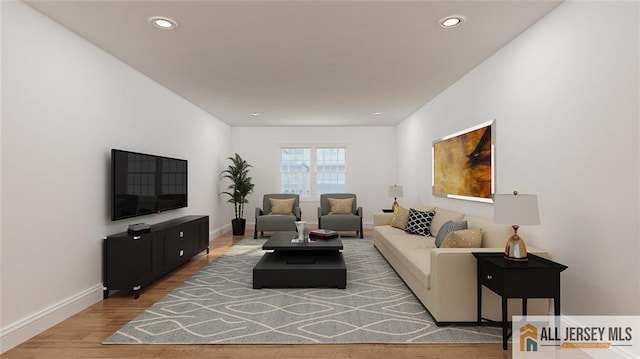 180 River Rd, Monroe, NJ 08831 - living area with wood finished floors and recessed lighting