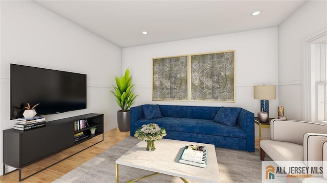 180 River Rd, Monroe, NJ 08831 - living area with wood finished floors and recessed lighting