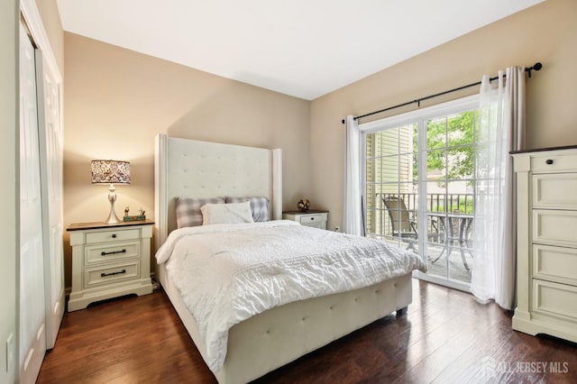 179 Sunshine Dr, Piscataway, NJ 08854 - bedroom featuring access to exterior and dark wood-style flooring