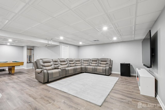 179 Sunshine Dr, Piscataway, NJ 08854 - living area featuring wood finished floors, recessed lighting, and pool table