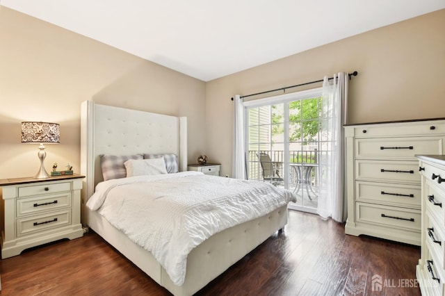179 Sunshine Dr, Piscataway, NJ 08854 - bedroom with access to exterior and dark wood-style floors