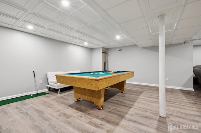 179 Sunshine Dr, Piscataway, NJ 08854 - playroom with wood finished floors, recessed lighting, and billiards